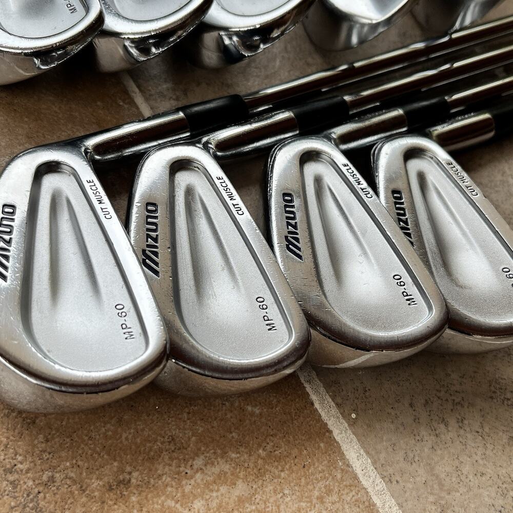 Mizuno Iron Set MP-60 FORGED 3-7 9-PW SW LW MP Series S300 Stiff RH NO #8 "FAIR" - Picture 8 of 16